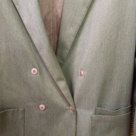 DOLCI Mondo Fine Wool Blazer Jacket Double Breast 1-Button Sand/Stone Brown L/44 - Picture 2 of 11